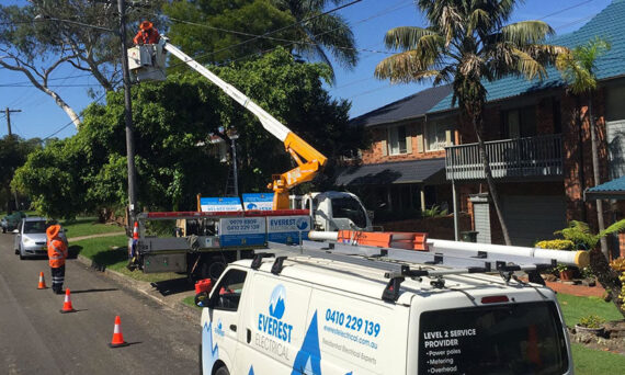power pole installations